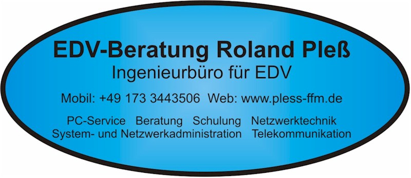 Herzlich willkommen bei der EDV-Beratung Roland Pleß
